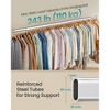 Silver£¬ Chrome - Plated Clothes Rack with Wheels Heavy Duty, Extendable Hanging Rod, 243 lb Load Capacity, Size: 17.7 x (63 - 78.7) x 64.1 Inches - 3 of 4