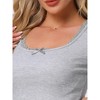 INSPIRE CHIC Women's Cotton Lace Trim Short Sleeve Top and Shorts Pajama Sets - 4 of 4