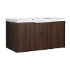 Okak Floating Bathroom Vanity with Sink Combo, Bathroom Sink Vanity with Soft Close Doors/Cabinets, Bathroom Sink Cabinet for Bathroom,Oak - 3 of 4