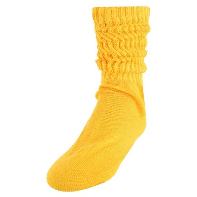  Men Socks Plain Yellow 5 Pairs Cotton Rich Size 7 to