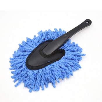 Unique Bargains Plastic Faux Bristles Car Care Carpet Tile Cleaning Brush - Blue