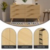 Buenhomino 6 Drawer Dresser for Bedroom, 47" Wide Modern Chest of Drawers with Fluted Design - 2 of 4