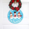 Lomsoe Christmas Wooden Hanging Decor Welcome Door Sign Snowman Wooden Farmhouse Wall Front Door Hanger Christmas Sign Christmas Gift - 2 of 4