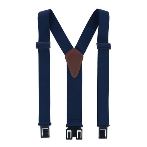 Dickies Men's Elastic Solid Color Suspender With Belt Clip-end, Navy ...