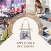 Clear Tote Bag for Women Clear Bag for Stadium Events with Zipper for Sports Events, Concerts, Work, Beach - 2 of 4