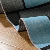Acekool Washable Runner Rug 4x6: Non-Slip Geometric Carpet for Hallway, Living Room – Dark Blue, Foldable & Fast-Drying - 3 of 4