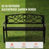 VEVOR Outdoor Bench, 50 inches Metal Garden Bench for Outdoors, 550 lbs Load Capacity Bench, Outdoor Garden Park Bench with Backrest and Armrests - 3 of 4