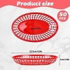Aoibox 50 Pack Plastic Fast Food Baskets - Bread Fry Baskets Serving Tray for Hot Dogs, Chicken, Burgers, Sandwiches, Fries (Red) - 2 of 4