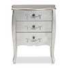 Eliya Brushed Wood 3 Drawer Storage Cabinet Silver - Baxton Studio - image 4 of 4