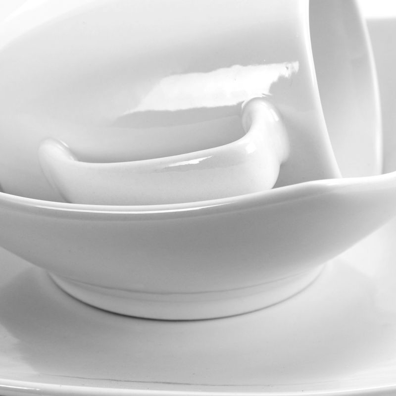 Zen Buffetware 12 pc Dinnerware Set - Square - White - Fine Ceramic - GBX, 3 of 6