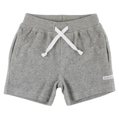 Image of RuggedButts Gray Melange Terry Knit Casual Shorts - Gray, Size : 3-6 Months