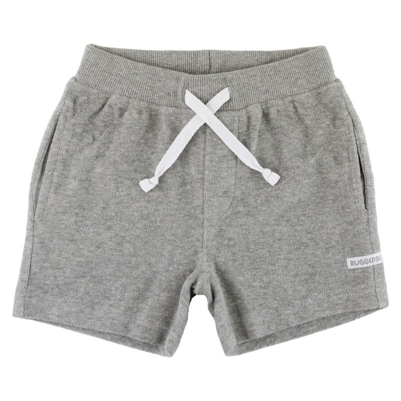 RuggedButts Gray Melange Terry Knit Casual Shorts, 1 of 4