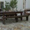 Merrick Lane 96" x 12" Solid Pine Folding Farmhouse Style Bench - 4 of 4