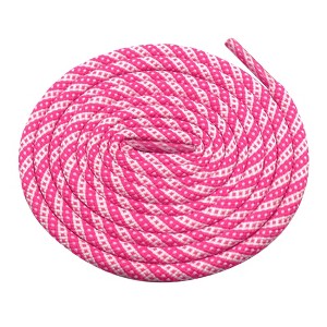INSPIRE CHIC Two-Color Twill Dot Striped Round Shoelaces for Martin Boots 2 Pairs - 1 of 4