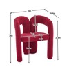 Vynxaria Contemporary Designed Velvet Fabric Upholstered Accent/Dining Chair /Barrel Side Chairs Kitchen Armchair,Teddy - 2 of 4