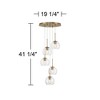 Possini Euro Design Samantha Soft Gold Pendant Chandelier 19 1/4" Wide Mid Century Modern Clear Glass 5-Light for Dining Room - 4 of 4