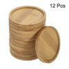 Unique Bargains Indoor Round Bamboo Planter Saucer Drip Tray Plant Drainage Trays 12 Pcs - 3 of 4