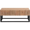 Modern Rectangular Coffee Table with 2 Storage Drawers - Industrial Style Center Table for Living Room, Bedroom, or Apartment - 3 of 4