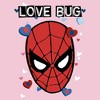 Girl's Marvel Spider-Man Candy Heart Love Bug Crop T-Shirt - 2 of 4
