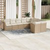 vidaXL Garden Sofa Set Beige, Cream White - 2 of 4