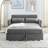 NicBex 3-in-1 Adjustable Velvet Sleeper with Pull-out Bed, USB Port, 2 Lumbar Pillows and Side Pocket - 4 of 4
