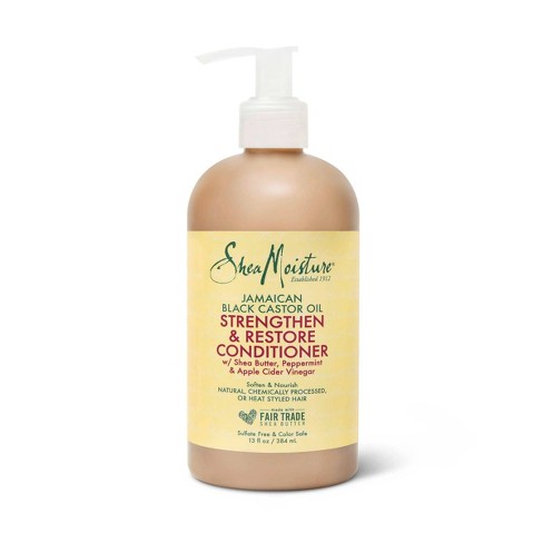 SheaMoisture Strengthen and Restore Rinse Out Hair Conditioner to Intensely Smooth and Nourish Hair 100% Pure Jamaican Black Castor Oil - 13 fl oz - image 1 of 3