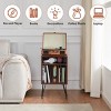 SEVOBAL Nightstands Vinyl Record Stand with Storage, Modern Turntable Table for Living Room Laying Things, Brown, 11.1"*14.9"*24.6" - 4 of 4