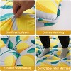 Nasitip Twin Japanese Futon Mattress,Foldable Floor Mattress with Modern Lemon Pattern, 1.5" Thicken Portable Roll Up Tatami Mat,Light Gray - 4 of 4
