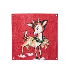 Transpac Nostalgia Deer Paper Wall Art Christmas Multicolored Indoor Decoration Perfect for Gift Giving and Holiday Cheer - 1 of 1
