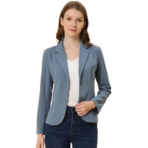 Allegra K Women's Work Office Lapel Collar Stretch Jacket Suit Blazer ...