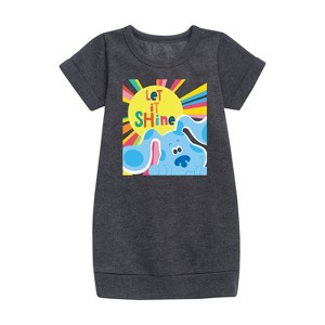 - Blue's Clues & You! - Let It Shine Graphic Short Sleeve Fleece Dress - 1 of 3