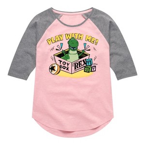 Girls' - Disney - Play With Me Shirt Tail Raglan Graphic T-shirt - 1 of 3