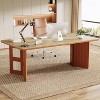 Tribesigns 70.87" Large Executive Desk, Modern Unique Wooden Office Computer Desk - 4 of 4
