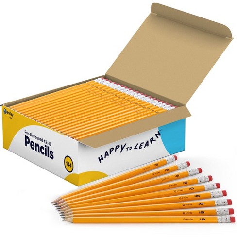 Enday Bulk Box of # 2 Pre-Sharpened Wood Pencils - image 1 of 4