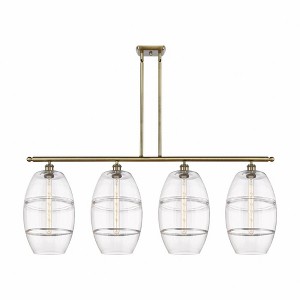 Vaz - 4 Light Stem Hung Island In Industrial Style-19 Inches Tall and 48.25 Inches Wide - 1 of 1