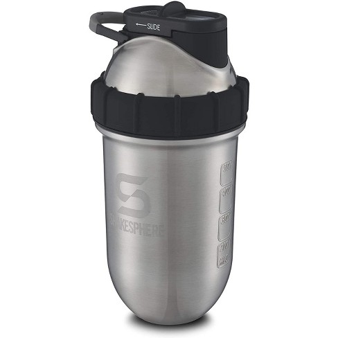 SHAKESPHERE Tumbler STEEL: Protein Shaker Bottle Keeps Hot Drinks HOT & Cold Drinks COLD, 24 oz. No Blending Ball or Whisk Needed, Easy Clean Up - image 1 of 4