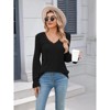 V Neck Long Sleeve Shirts for Women Casual Fall Tops Lightweight Tunic Sweaters Fashion Clothes 2025 - 4 of 4