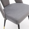 NicBex Modern Dining Chairs Set of 2,Velvet Accent Chairs with Nailheads and Black Metal Legs for Dining Room,Living Room - 4 of 4