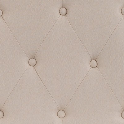 Beige Tufted Upholstered Full Headboard with Metal Legs