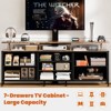 WOWLIVE TV Stand with Mount for 32-75 inch TVs, Dresser TV Stand with 7 Storage Drawers ,  Entertainment Center for Living Room - 3 of 4