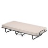 Tangkula Folding Bed Frame Portable Guest Bed with Wheels & Thick Memory Foam for Spare Bedroom Office Beige Made in Italy - 3 of 4