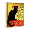 Stupell Industries Vintage Halloween Black Cat Floating Frame Canvas Art - 2 of 4