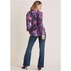 VENUS Womens Balloon Sleeve Wrap Front Top - 2 of 4
