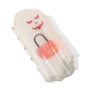 Unique Bargains Halloween Little Ghost Design Claw Clip Orange White 1 Pc - 1 of 4