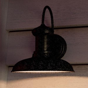 Urban Ambiance Luxury Luxe Industrial Chic Outdoor Wall Light,  12.375"H x 12"W,  Olde Iron Finish, UHP1028 - 1 of 4
