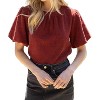 Women's Heart Textured Top - voy - 3 of 4