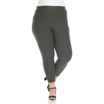 Allegra K Women's Elastic Waistband Soft Gym Yoga Cotton Stirrup Pants  Leggings Dark Blue Large