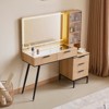 MOEPISY Makeup Vanity Desk with Power Outlet, Makeup Desk with 5 Drawers&Storage Shelves - 2 of 4