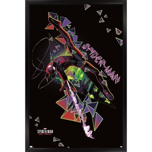 Trends International Marvel's Spider-Man: Miles Morales - Jump Framed Wall Poster Prints - 1 of 4