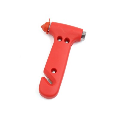 Unique Bargains Emergency Glass Window Breaking Hammer Breaker Escape Tool Red 5.3" 1PC